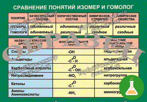 Таблица сравнение понятий изомер и гомоло 1000 1400 винил