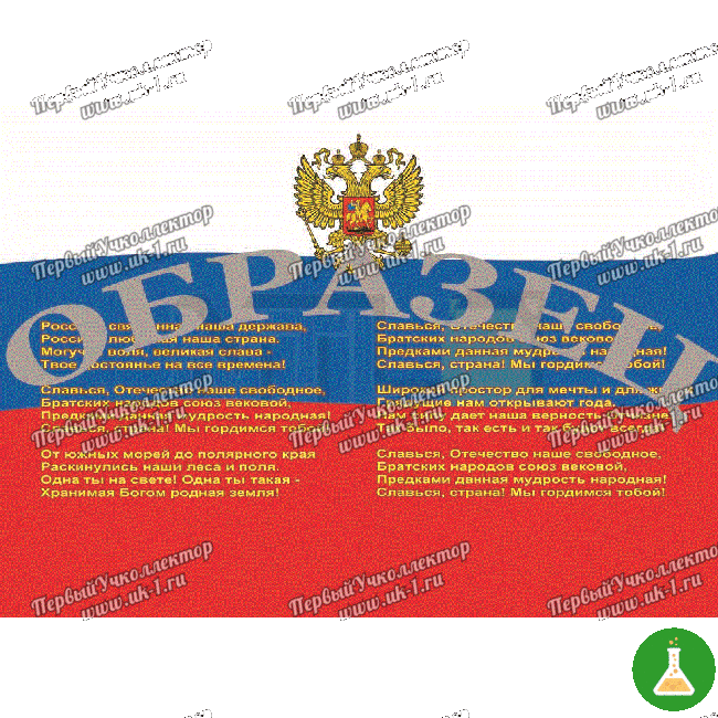 Таблица государственный герб флаг и текст гимна рф 70 100 винил